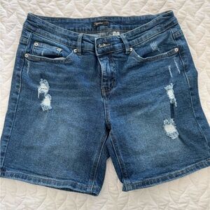 Supplies Distressed Blue Denim Shorts